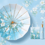 Color Bloom 16-Rib Sun & Rain Umbrella